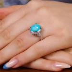 انگشتر فیروزه شجری زنانه کد 17464