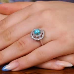 انگشتر فیروزه شجری زنانه کد 17465
