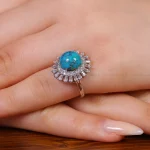 انگشتر فیروزه شجری زنانه کد 17466
