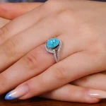 انگشتر فیروزه شجری زنانه کد 17468