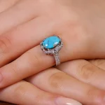 انگشتر فیروزه شجری زنانه کد 17469