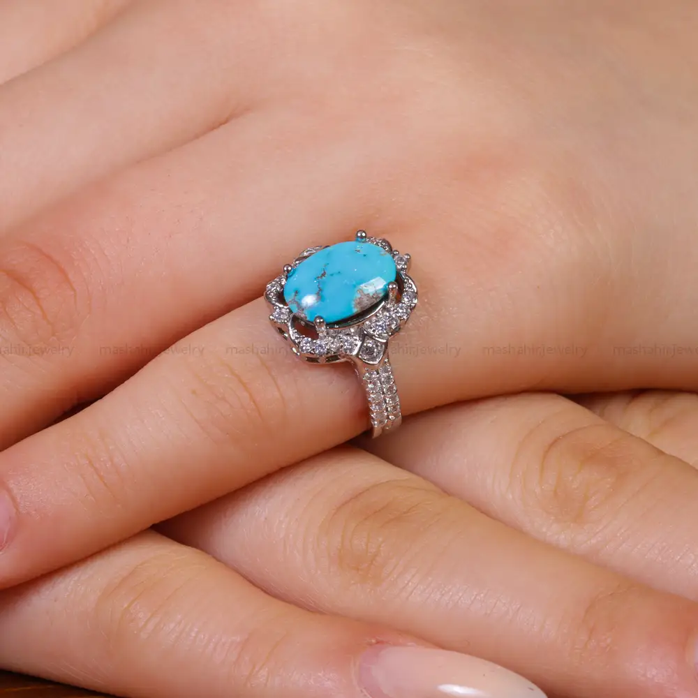 انگشتر فیروزه شجری زنانه کد 17469