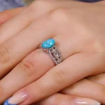 انگشتر فیروزه شجری زنانه کد 17470