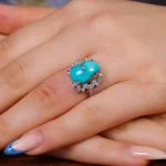 انگشتر فیروزه شجری زنانه کد 17471