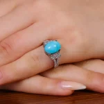 انگشتر فیروزه شجری زنانه کد 17472