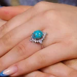 انگشتر فیروزه شجری زنانه کد 17476