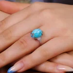 انگشتر فیروزه شجری زنانه کد 17478