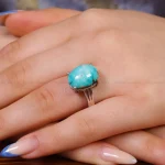 انگشتر فیروزه شجری زنانه کد 17480