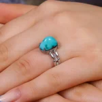 انگشتر فیروزه شجری زنانه کد 17481