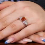 انگشتر عقیق زنانه کد 17507