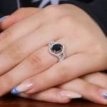 انگشتر یاقوت کبود زنانه کد 17523