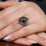 انگشتر حدید زنانه کد 17524