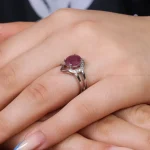 انگشتر یاقوت سرخ زنانه کد 17536