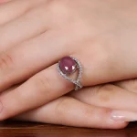 انگشتر یاقوت سرخ زنانه کد 17539