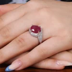 انگشتر یاقوت سرخ زنانه کد 17542
