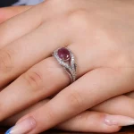انگشتر یاقوت سرخ زنانه کد 17543