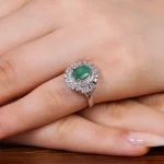 انگشتر زمرد زنانه کد 17545
