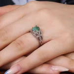 انگشتر زمرد زنانه کد 17546