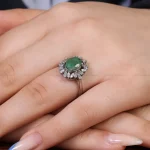 انگشتر زمرد زنانه کد 17547