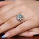 انگشتر زمرد زنانه کد 17548