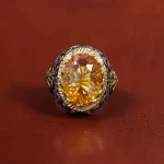 انگشتر سیترین مردانه کد 17552