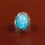 انگشتر فیروزه شجری مردانه کد 17557