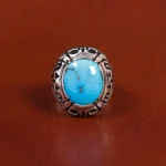 انگشتر فیروزه شجری مردانه کد 17558