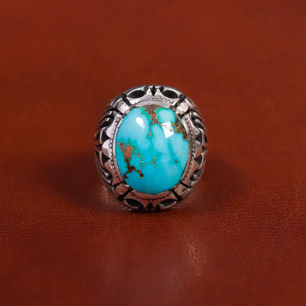 انگشتر فیروزه شجری مردانه کد 17564