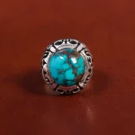 انگشتر فیروزه شجری مردانه کد 17570