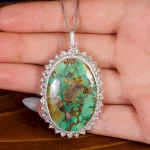 گردنبند فیروزه زنانه کد 17579