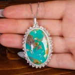 گردنبند فیروزه زنانه کد 17580