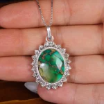 گردنبند فیروزه زنانه کد 17592