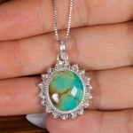 گردنبند فیروزه زنانه کد 17599