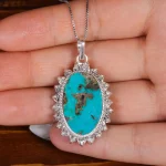 گردنبند فیروزه زنانه کد 17608