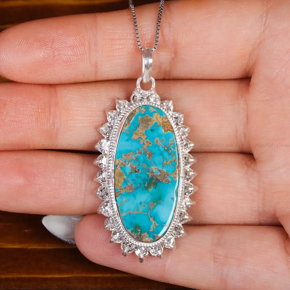 گردنبند فیروزه زنانه کد 17609