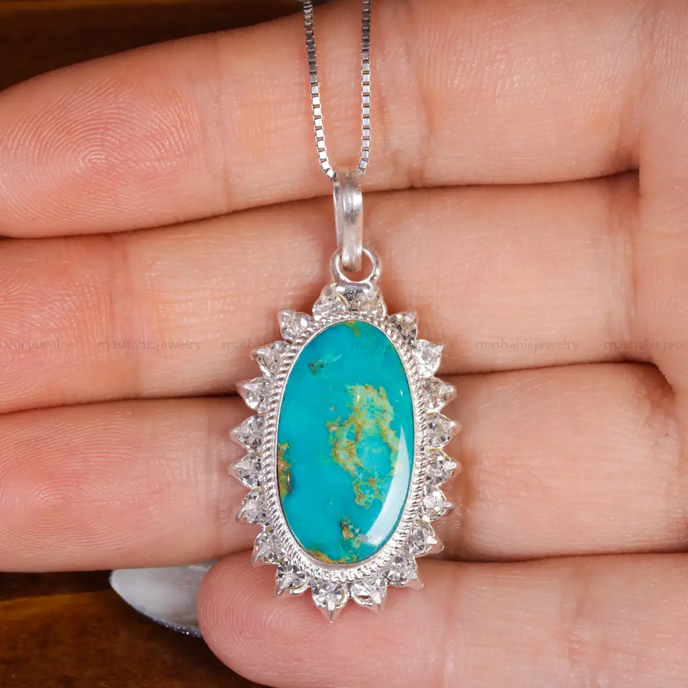 گردنبند فیروزه زنانه کد 17612