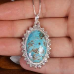 گردنبند فیروزه زنانه کد 17613