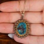 گردنبند فیروزه زنانه کد 17622