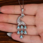 گردنبند فیروزه زنانه کد 17633