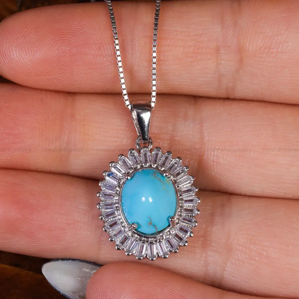 گردنبند فیروزه زنانه کد 17636