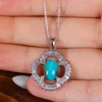 گردنبند فیروزه زنانه کد 17638