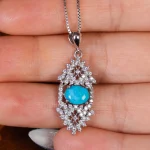 گردنبند فیروزه زنانه کد 17641