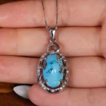 گردنبند فیروزه زنانه کد 17642