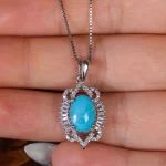 گردنبند فیروزه زنانه کد 17650