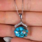 گردنبند فیروزه زنانه کد 17651