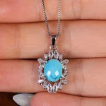 گردنبند فیروزه زنانه کد 17652