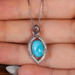 گردنبند فیروزه زنانه کد 17657