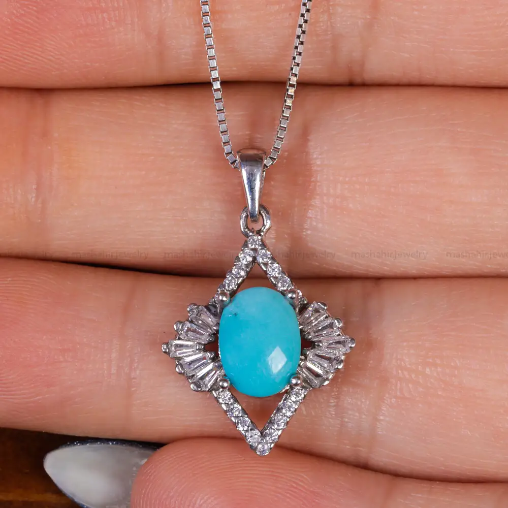 گردنبند فیروزه زنانه کد 17661