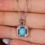 گردنبند فیروزه زنانه کد 17668
