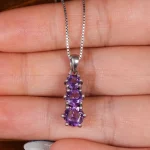 گردنبند آمیتیست زنانه کد 17686